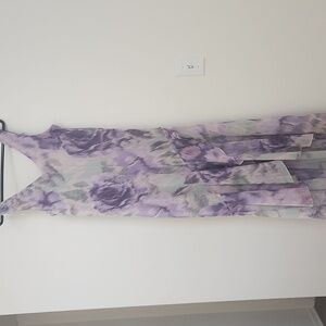 R&M Richards Collection Purple Floral Women's Dress